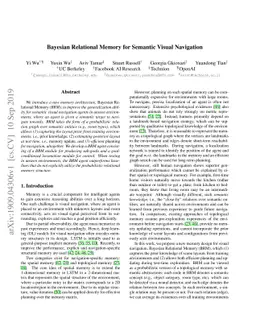 Bayesian Relational Memory for Semantic Visual Navigation