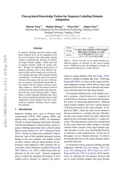 Fine-grained Knowledge Fusion for Sequence Labeling Domain Adaptation