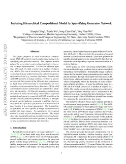 Inducing Hierarchical Compositional Model by Sparsifying Generator
  Network