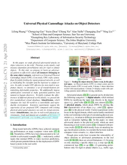 Universal Physical Camouflage Attacks on Object Detectors