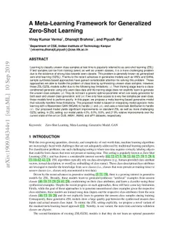 A Meta-Learning Framework for Generalized Zero-Shot Learning