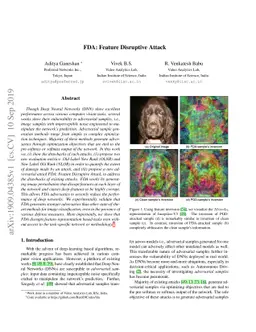 FDA: Feature Disruptive Attack