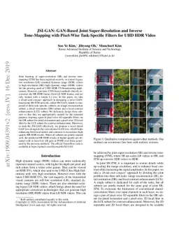 JSI-GAN: GAN-Based Joint Super-Resolution and Inverse Tone-Mapping with
  Pixel-Wise Task-Specific Filters for UHD HDR Video