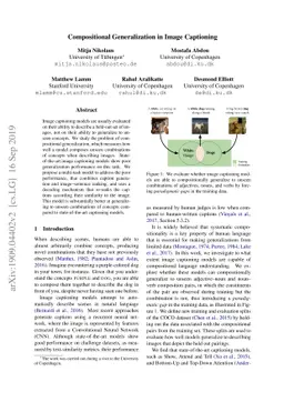 Compositional Generalization in Image Captioning