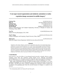 U-net super-neural segmentation and similarity calculation to realize
  vegetation change assessment in satellite imagery