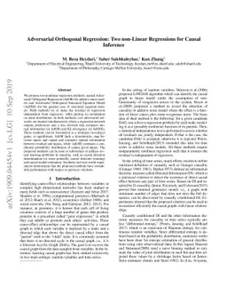 Adversarial Orthogonal Regression: Two non-Linear Regressions for Causal
  Inference