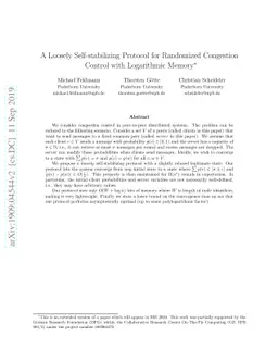 A Loosely Self-stabilizing Protocol for Randomized Congestion Control
  with Logarithmic Memory