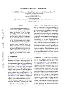 What do Deep Networks Like to Read?