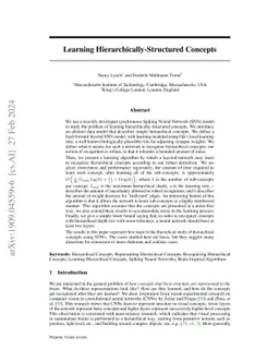 Learning Hierarchically Structured Concepts