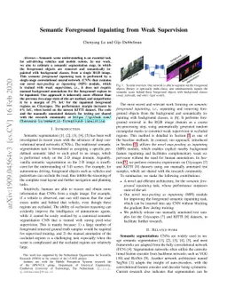 Semantic Foreground Inpainting from Weak Supervision