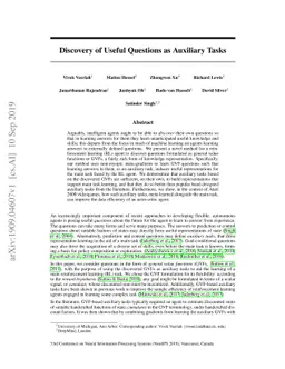 Discovery of Useful Questions as Auxiliary Tasks