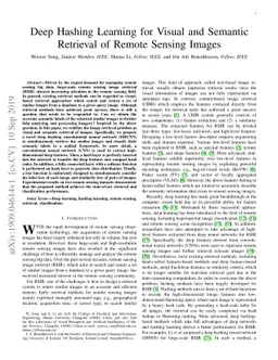 Deep Hashing Learning for Visual and Semantic Retrieval of Remote
  Sensing Images