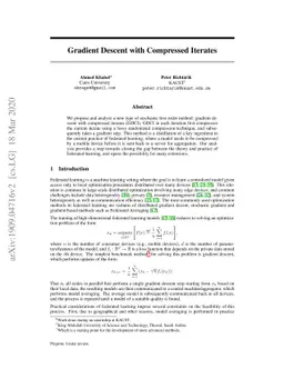 Gradient Descent with Compressed Iterates