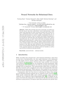 Neural Networks for Relational Data