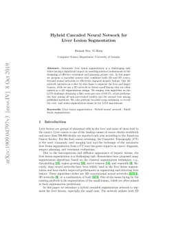 Hybrid Cascaded Neural Network for Liver Lesion Segmentation