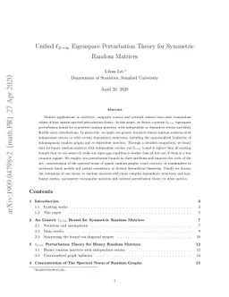 Unified $\ell_{2\rightarrow\infty}$ Eigenspace Perturbation Theory for
  Symmetric Random Matrices