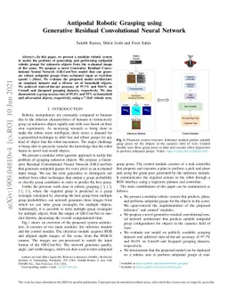 Antipodal Robotic Grasping using Generative Residual Convolutional
  Neural Network