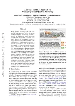 A Discrete Hard EM Approach for Weakly Supervised Question Answering