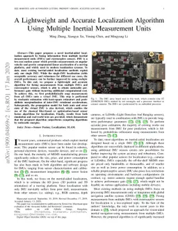 A Lightweight and Accurate Localization Algorithm Using Multiple
  Inertial Measurement Units