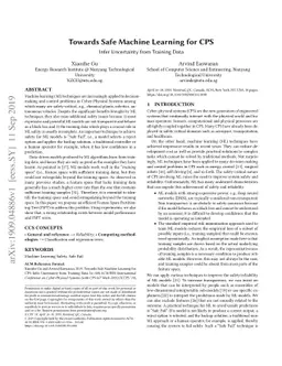 Towards Safe Machine Learning for CPS: Infer Uncertainty from Training
  Data
