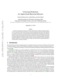 Correcting Predictions for Approximate Bayesian Inference