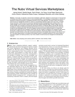 The Nubo Virtual Services Marketplace