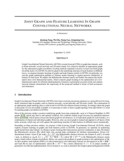Joint Learning of Graph Representation and Node Features in Graph
  Convolutional Neural Networks