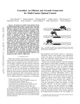 Crocoddyl: An Efficient and Versatile Framework for Multi-Contact
  Optimal Control