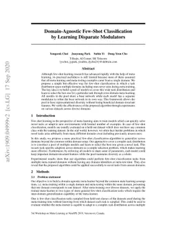Domain-Agnostic Few-Shot Classification by Learning Disparate Modulators