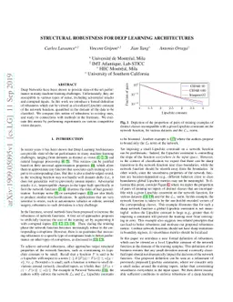 Structural Robustness for Deep Learning Architectures