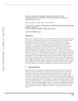 On-line collision avoidance for collaborative robot manipulators by
  adjusting off-line generated paths: An industrial use case