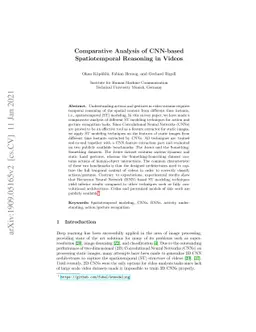 Comparative Analysis of CNN-based Spatiotemporal Reasoning in Videos