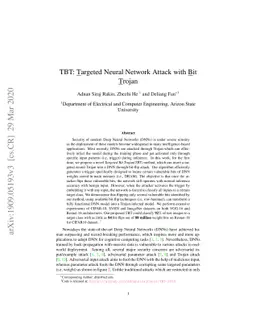 TBT: Targeted Neural Network Attack with Bit Trojan