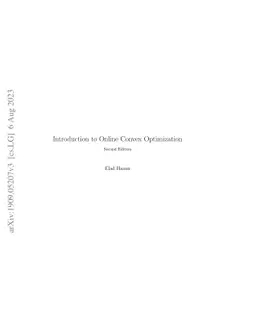 Introduction to Online Convex Optimization