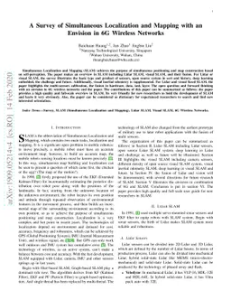 A Survey of Simultaneous Localization and Mapping with an Envision in 6G
  Wireless Networks