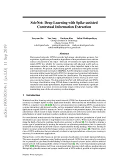 ScieNet: Deep Learning with Spike-assisted Contextual Information
  Extraction