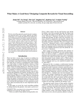 What Makes A Good Story? Designing Composite Rewards for Visual
  Storytelling