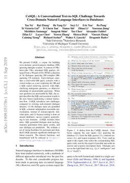 CoSQL: A Conversational Text-to-SQL Challenge Towards Cross-Domain
  Natural Language Interfaces to Databases