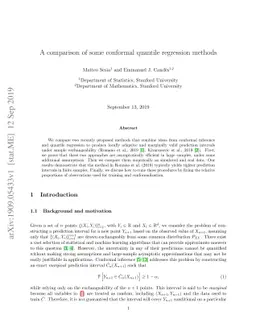 A comparison of some conformal quantile regression methods