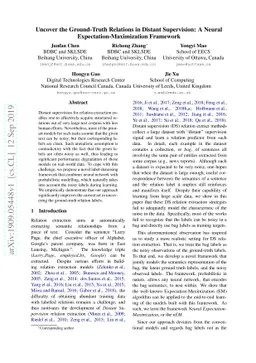 Uncover the Ground-Truth Relations in Distant Supervision: A Neural
  Expectation-Maximization Framework