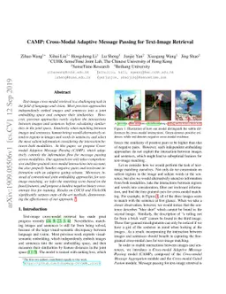 CAMP: Cross-Modal Adaptive Message Passing for Text-Image Retrieval