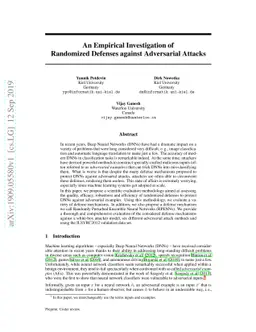 An Empirical Investigation of Randomized Defenses against Adversarial
  Attacks