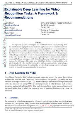 Explainable Deep Learning for Video Recognition Tasks: A Framework &
  Recommendations