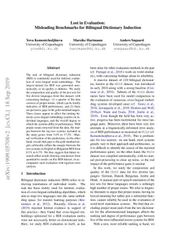 Lost in Evaluation: Misleading Benchmarks for Bilingual Dictionary
  Induction