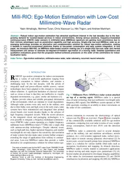 Milli-RIO: Ego-Motion Estimation with Low-Cost Millimetre-Wave Radar