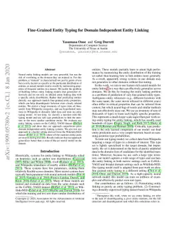 Fine-Grained Entity Typing for Domain Independent Entity Linking