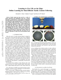 Learning to Live Life on the Edge: Online Learning for Data-Efficient
  Tactile Contour Following