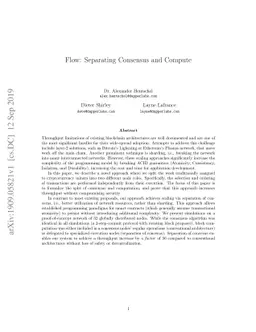 Flow: Separating Consensus and Compute