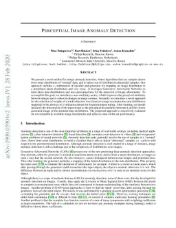 Perceptual Image Anomaly Detection