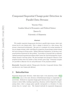 Compound Sequential Change-point Detection in Parallel Data Streams